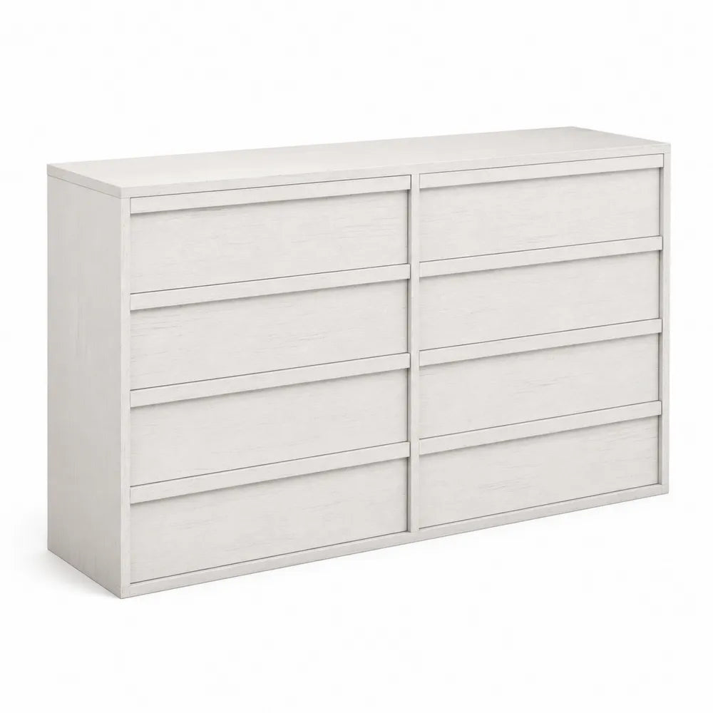 Commode en Bois Blanc à 6 Tiroirs