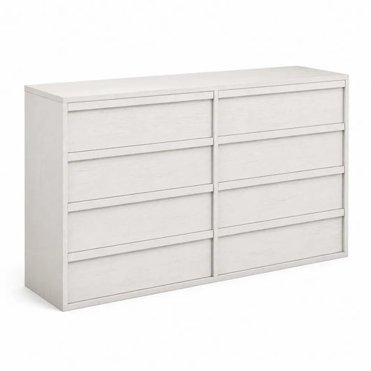 Commode en Bois Blanc à 6 Tiroirs